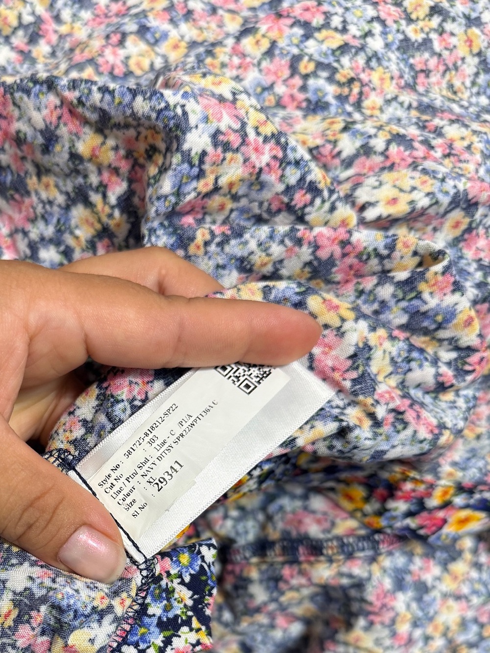 Old Navy Dress Womens Extra Large Tiered Ditsy Floral Smocked Cottagecore - Picture 10 of 14